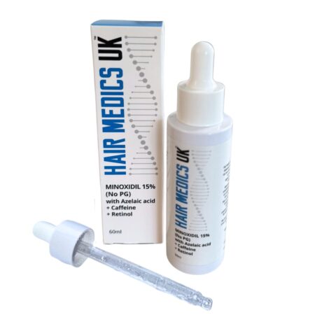 15% minoxidil  No PG + Azelaic Acid + Caffeine + Retinol