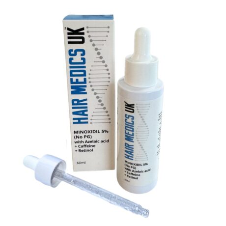 5% minoxidil  No PG + Azelaic Acid + Caffeine + Retinol